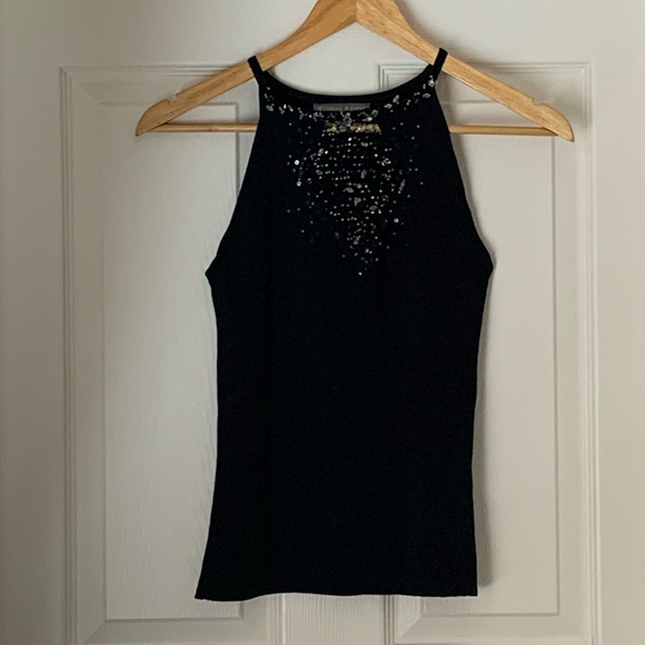 Tristan & Iseut dressy heavy knit tank top - Sz S - Picture 1 of 3